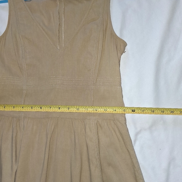 Theory Tan Belted Midi Dress Women Suze 10 - Picture 16 of 16